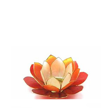 Waxinehouder-Lotus S-multi-oranje