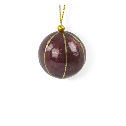 kerstbal-strepen-aubergine-met-goud-3cm