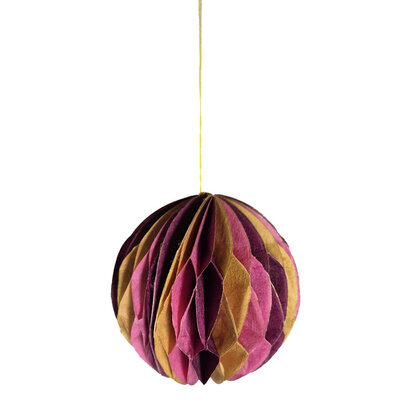 kerstbal-papier-roze-goud