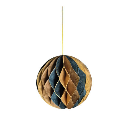 kerstbal-papier-groen-goud