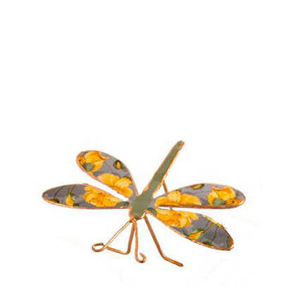 libelle-metaal-gele-bloemen
