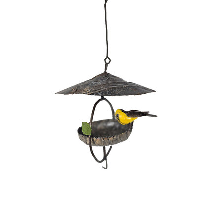 voederschaal-kom-gele-vogel