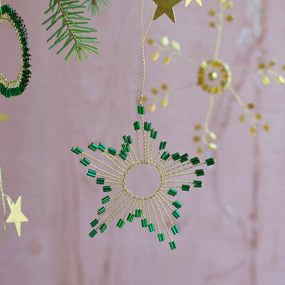 kerstster-groene-kralen-wd75