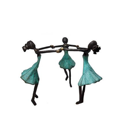 dansende vrouwen in turquoise