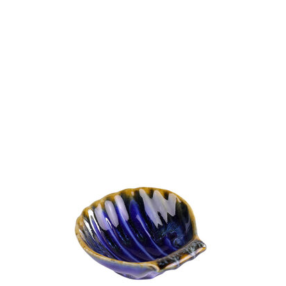 schaaltje schelp donkerblauw keramiek