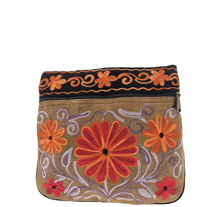 schoudertas rode bloem