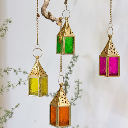 lantaarn fuchsia glas