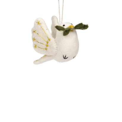 vredesduif goud met olijftakje