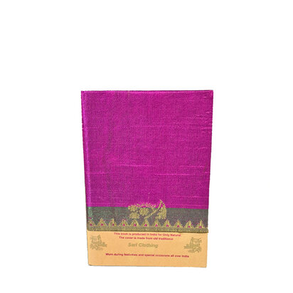 Sari notebook M fuchsia groen
