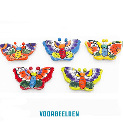 Vlindertjes plat keramiek