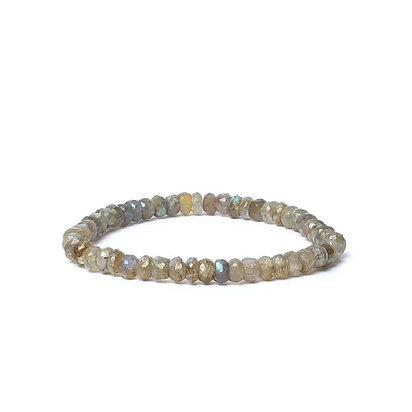 Armband labradoriet facet 6mm