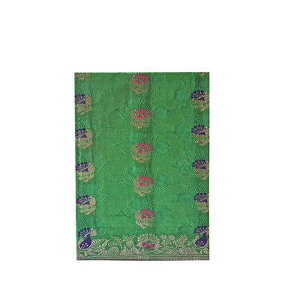 Sari notebook L groen bloemen