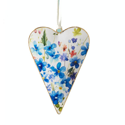 Hart aquarel vergeet me nietjes