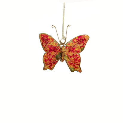 Vlinder metaal oranje