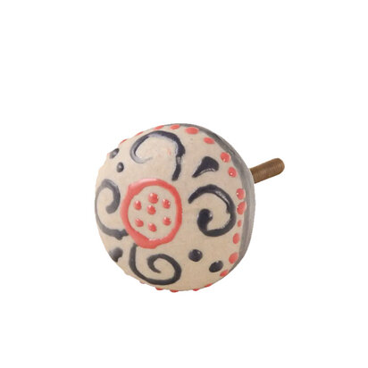 Sierknop roze stippen