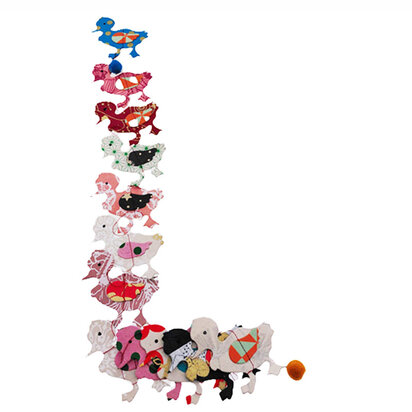 Slinger eendjes lokta papier