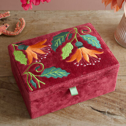 Opbergdoos velours bordeaux
