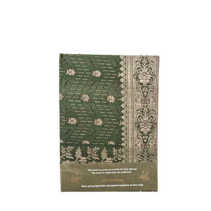 Sari notebook L groen goud