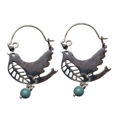 Oorbellen palo turkoois