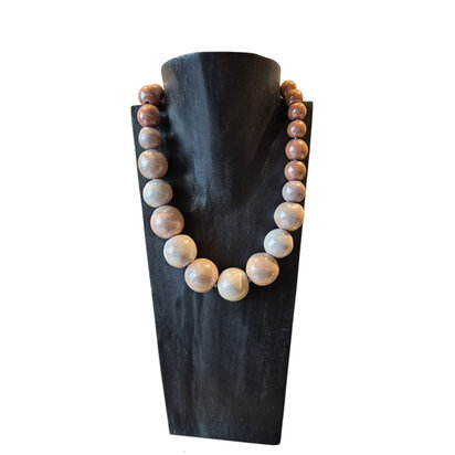 Ketting Kazuri beige zandkleur