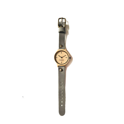 Horloge M grijs zonder cijfers