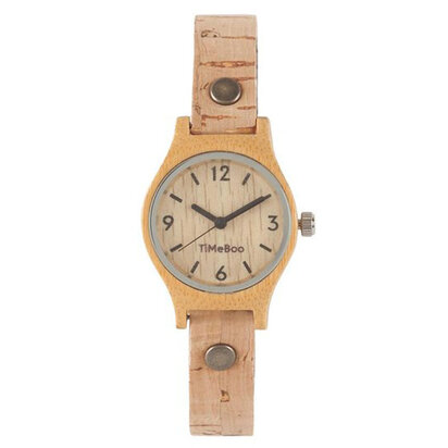 Horloge Small lichte kurk cijfers