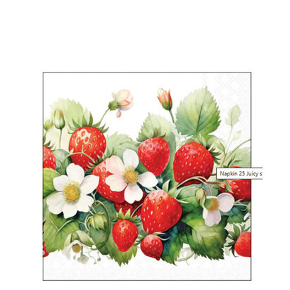 Servetten Juicy strawberries 33