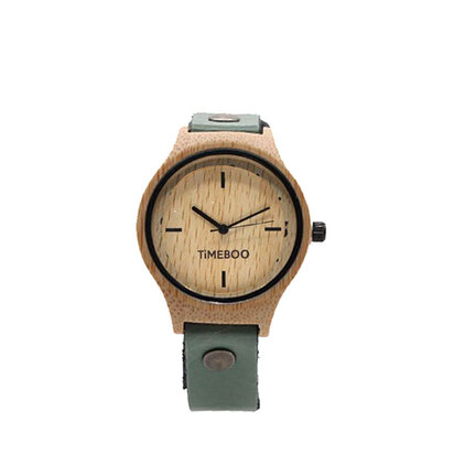 Horloge M groen zonder cijfers