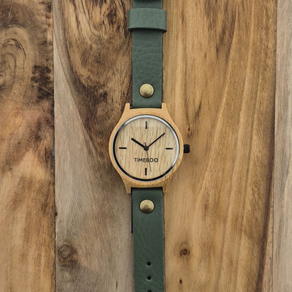 Horloge M groen klokje
