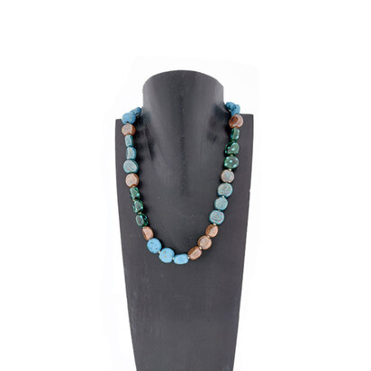 Ketting kazuri blauw groen