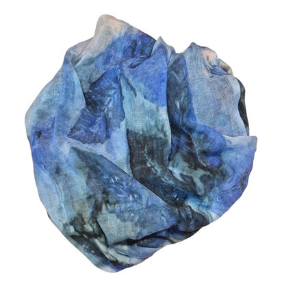 Sjaal wol blauw