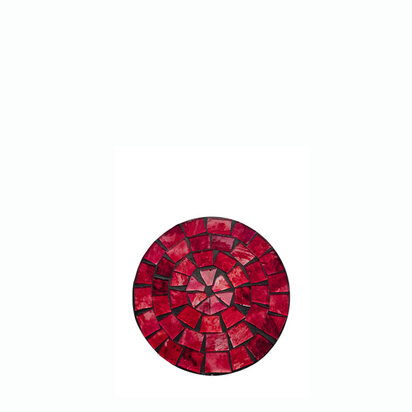 Onderzetter mozaiek rood rond