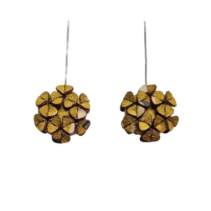Oorbellen lang Iris Ochre multi