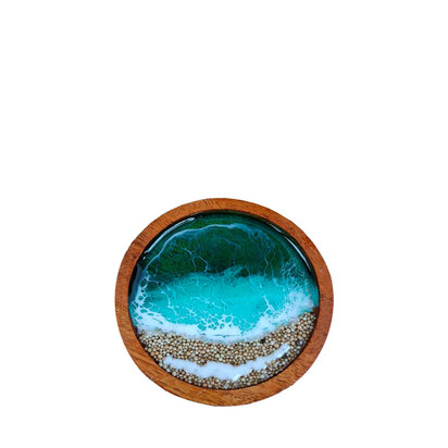 Onderzetter sea turquoise rond