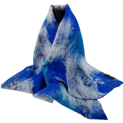 Sjaal blauw vilt