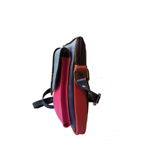schoudertas-fuchsia-zijkant