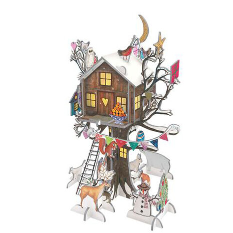 adventskalender boomhut uitgezet