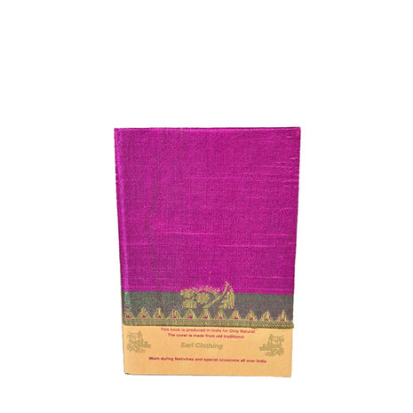 Sari notebook M fuchsia groen