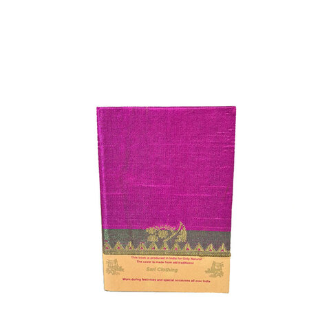 Sari notebook M fuchsia groen