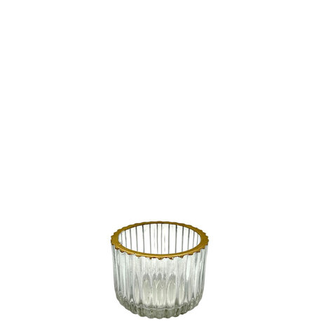 Waxinelichthouder glas