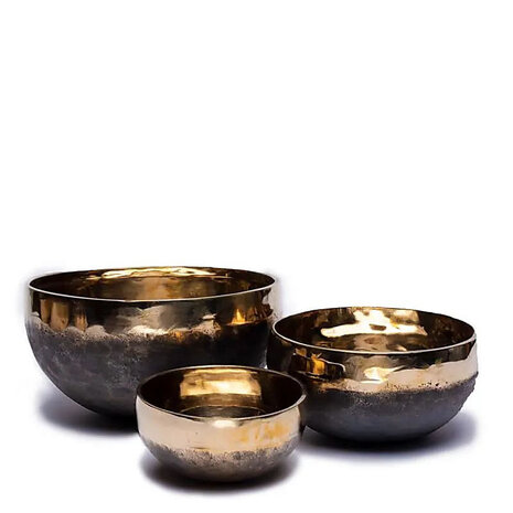 Klankschalen Ishana zwart goud
