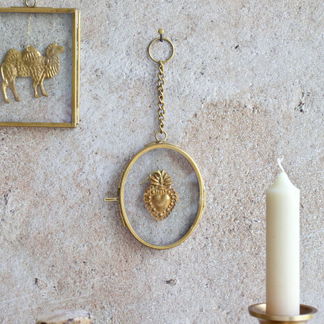 Fotolijst messing ovaal sfeer