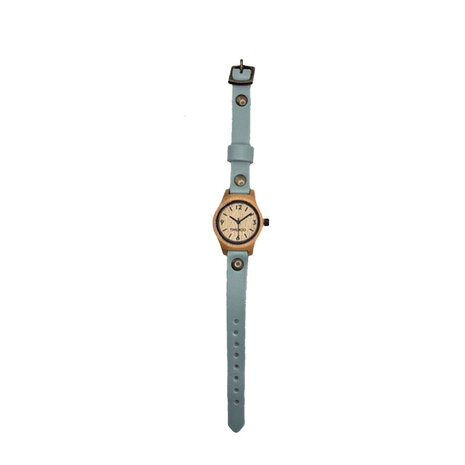 Horloge Small lichtblauw cijfers