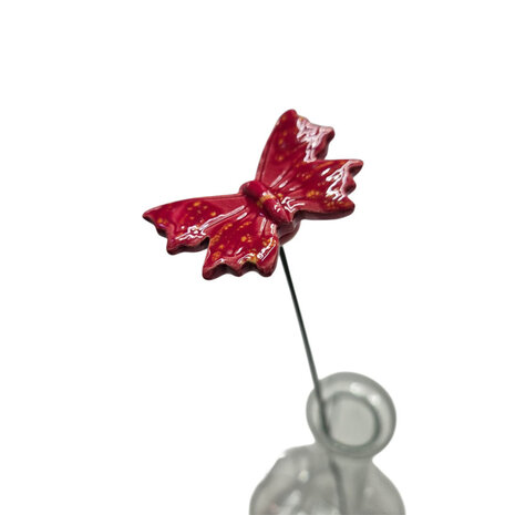 Vlinder keramiek rood