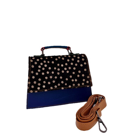 Tasje blauw stippen