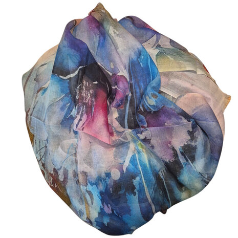 Sjaal aquarelle zijde