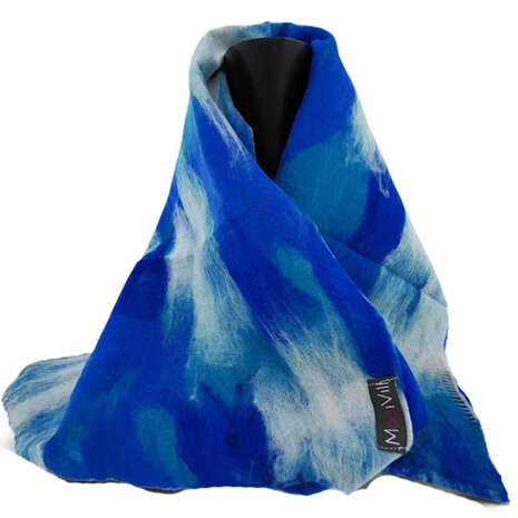 Sjaal blauw vilt