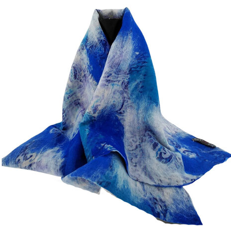 Sjaal blauw vilt