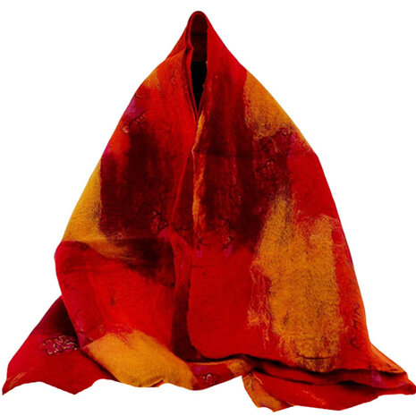 Sjaal rood vilt