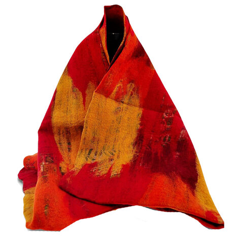 Sjaal rood vilt